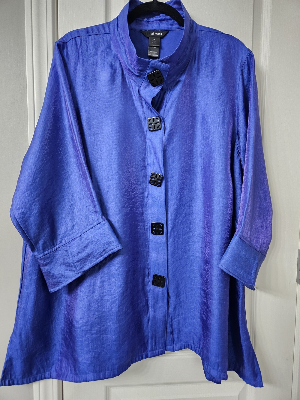 Ali Miles Iridescent Blue/Purple Blouse